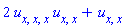 2*u[x, x, x]*u[x, x]+u[x, x]