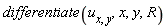 differentiate(u[x, y], x, y, R)