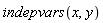 indepvars(x, y)