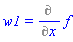 w1 = Diff(f, x)