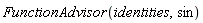 FunctionAdvisor(identities, sin)