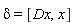 delta = [Dx, x]