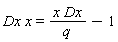 Dx*x = x*Dx/q-1