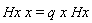 Hx*x = q*x*Hx