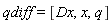 qdiff = [Dx, x, q]