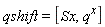 qshift = [Sx, q^x]