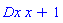 Dx*x+1