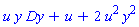 u*y*Dy+u+2*u^2*y^2