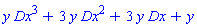 y*Dx^3+3*y*Dx^2+3*y*Dx+y