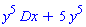 y^5*Dx+5*y^5