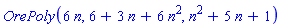OrePoly(6*n, 6+3*n+6*n^2, n^2+5*n+1)