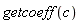 getcoeff(c)
