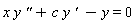 x*y*`''`+c*y*`' `-y = 0