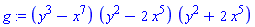 g := (y^3-x^7)*(y^2-2*x^5)*(y^2+2*x^5)