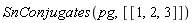 SnConjugates(pg, [[1, 2, 3]])