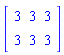 Matrix([[3, 3, 3], [3, 3, 3]])