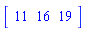 Array([11, 16, 19])