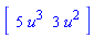 Array([5*u^3, 3*u^2])
