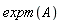 expm(A)