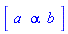 Array([a, alpha, b])