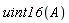 uint16(A)