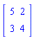 Array([[5, 2], [3, 4]])