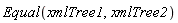 Equal(xmlTree1, xmlTree2)