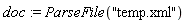 doc := ParseFile("temp.xml")