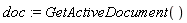 doc := GetActiveDocument()