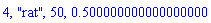 4, "rat", 50, .500000000000000000