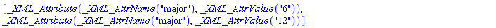 [_XML_Attribute(_XML_AttrName("major"), _XML_AttrValue("6")), _XML_Attribute(_XML_AttrName("major"), _XML_AttrValue("12"))]