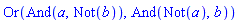 Or(And(a, Not(b)), And(Not(a), b))