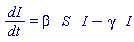 dI/dt = I*beta*S-I*gamma