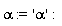 alpha := 'alpha':