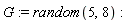 G := random(5, 8)
