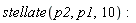 stellate(p2, p1, 10)