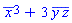 conjugate(x)^3+3*conjugate(y*z)