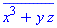 conjugate(x^3+y*z)