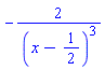 -2/(x-1/2)^3