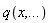 q(x, () .. ())