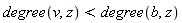 degree(v, z) < degree(b, z)