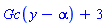 Gc(y-alpha)+3