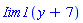 Iim1(y+7)