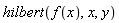 hilbert(f(x), x, y)