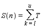 S(n) = sum(T, k = l .. u)
