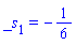 _s[1] = -1/6
