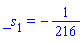 _s[1] = -1/216