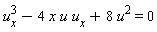 u[x]^3-4*x*u*u[x]+8*u^2 = 0