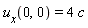 u[x](0, 0) = 4*c