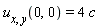 u[x, y](0, 0) = 4*c